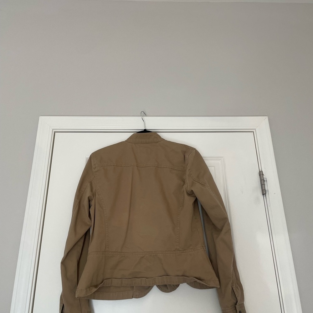 Chaps Womenβs Brown Button Down Cotton Jacket - Picture 6 of 8